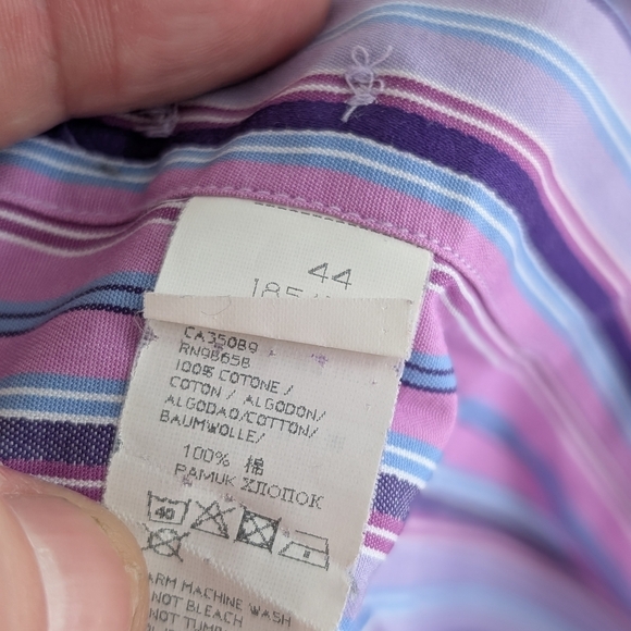 🦈Paul & Shark Purple and Blue Casual Button Down Shirt🇮🇹 - Picture 13 of 13